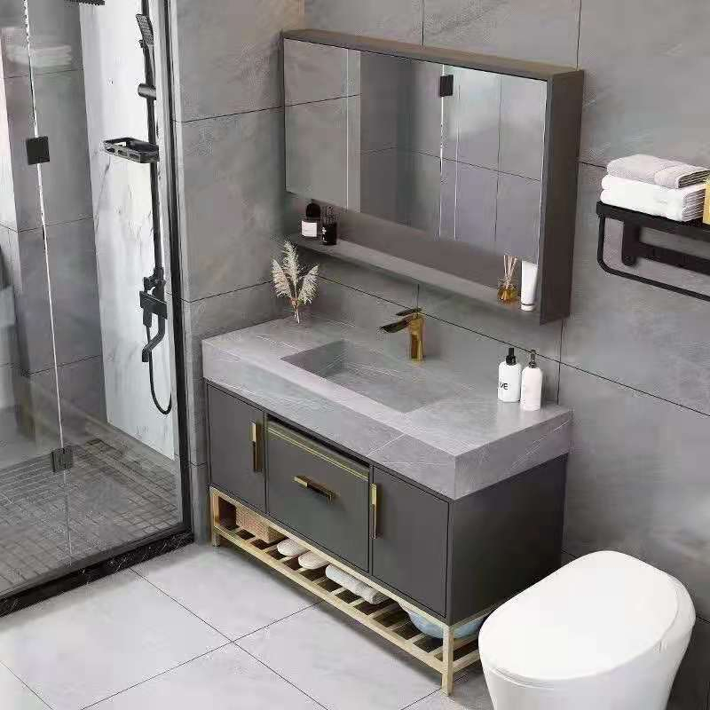 MDF OEM Melamine Wood Smart Mirror Glass Bathroom Hotel Furniture