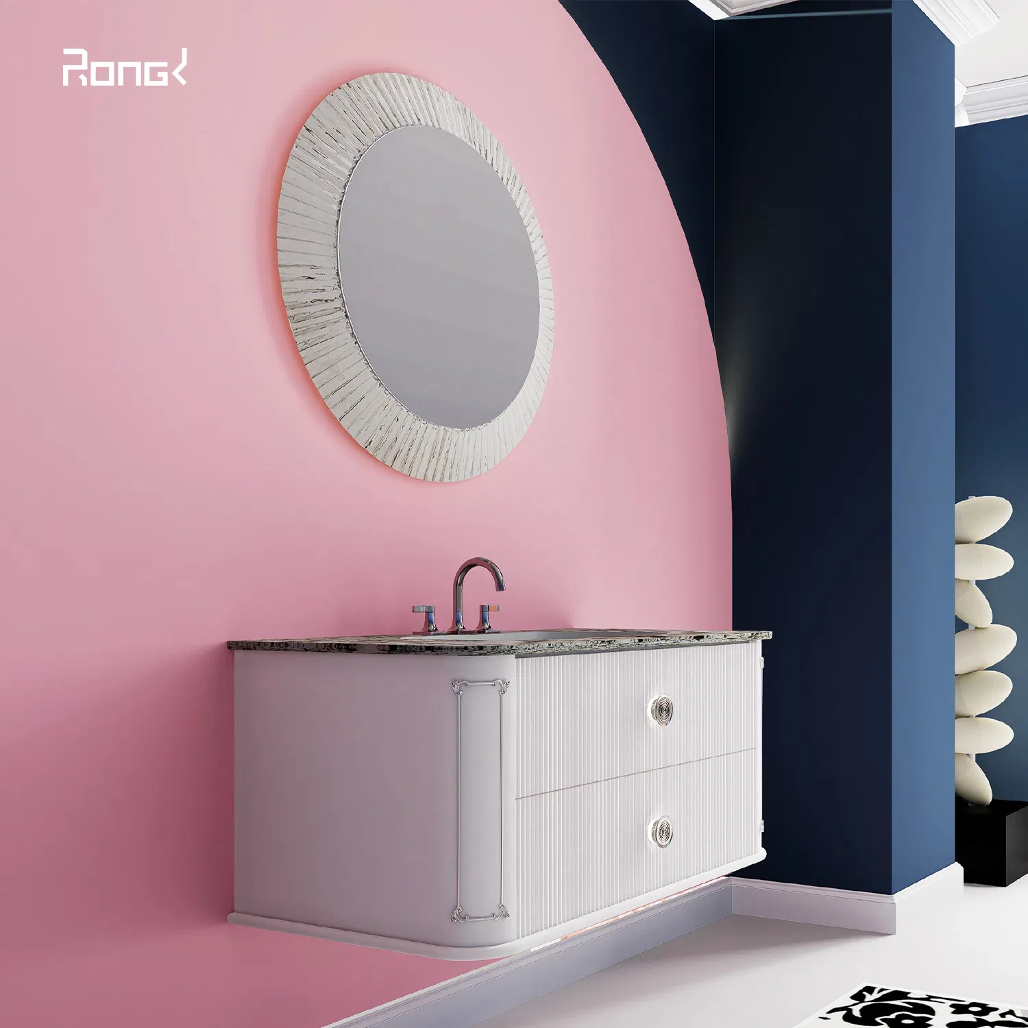 Smart Waterproof Furniture: Modern Wooden Ensemble Set for Elegant Bathrooms