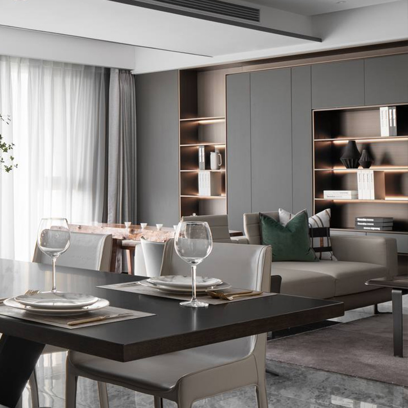 Wooden Modern Luxury Living Room Home Furniture for TV Stand with Smart Fireplace Floating TV Cabinet