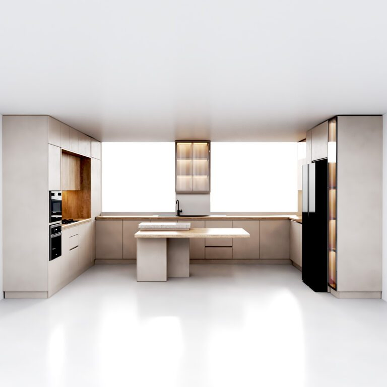 PA Factory Customized Minimalist Style Whole Home Design China Kitchen Cabinet Furniture