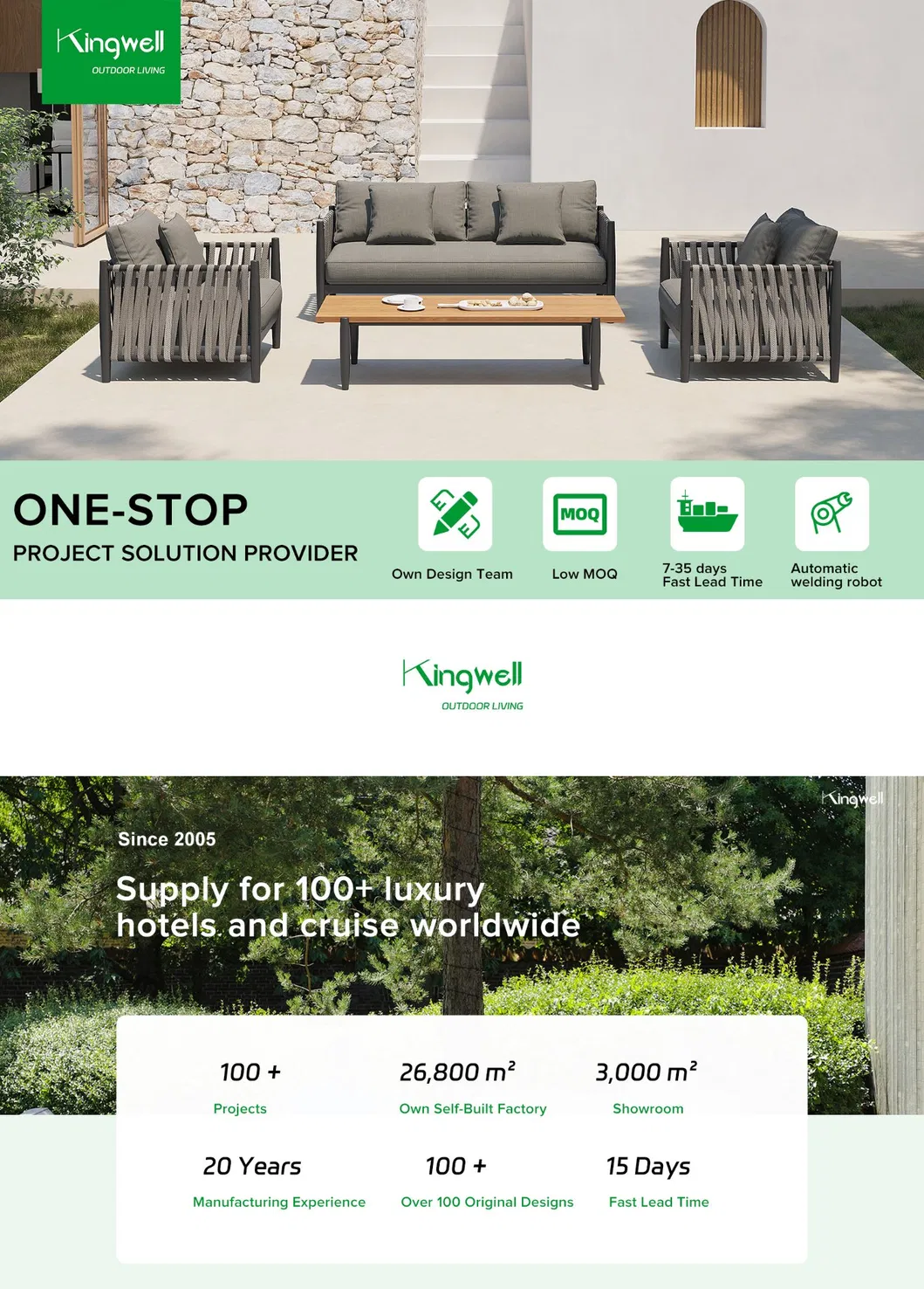 Outdoor Furniture PE Rattan Garden Sofa Set