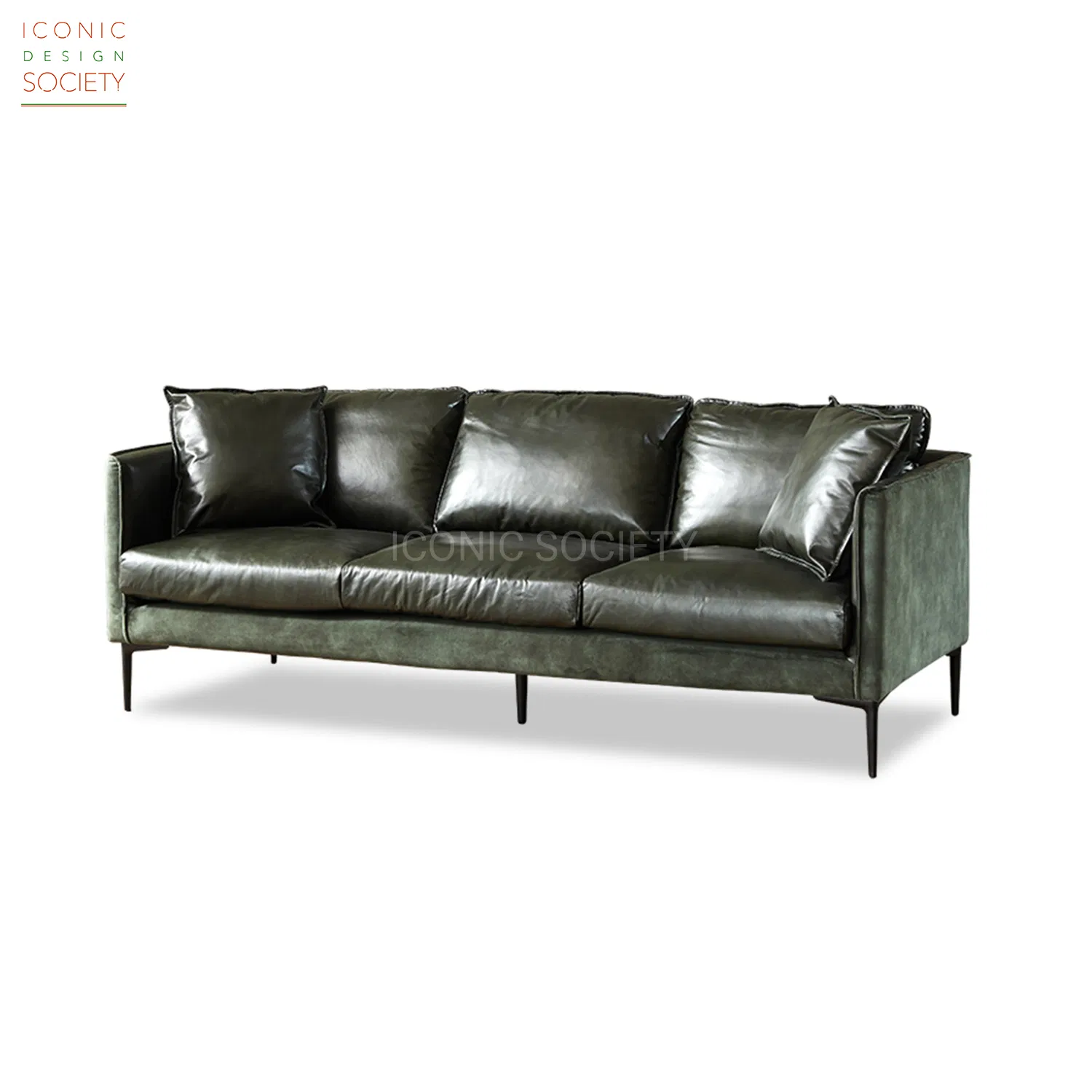 Living Room Furniture Hotel Iron Legs Leisure Couch Sets Velvet Fabric Genuine Leather Sofa Set Home Furniture