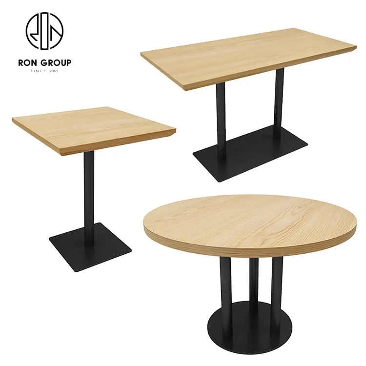 Leather Modern Restaurant Coffee Shop Commercial Wood Cafe Sofa Bench Booth Seating Table and Chair Set Furniture for Restaurant