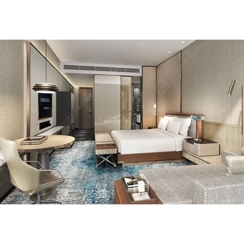 Custom Made Modern 5 Star Hotel Bedroom Guest Room Furniture Supplier for Villa, Resort, Apartment