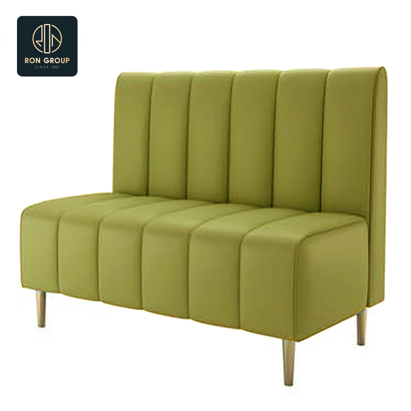 Wholesales Commercial Square Round Sintered Stone Curved Coffee Shop Table and Chair Sets Leather Cafe Booth Seating Restaurant Furniture for Restaurants