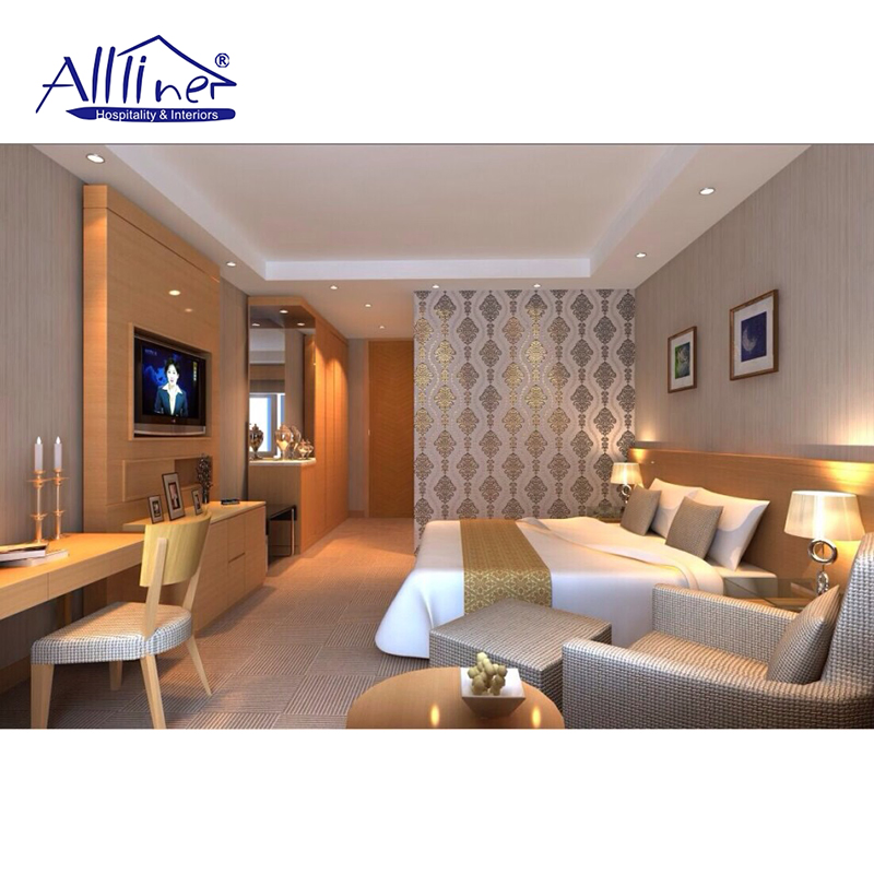 Chinese Foshan Factory Custom Wholesale Modern Luxury Commercial Star Hotel Bedroom Furniture