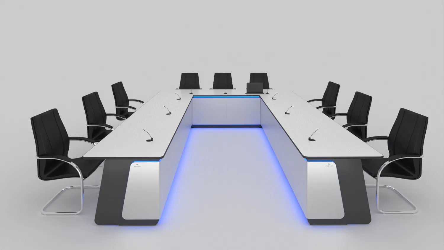 Ergonomic Modern Office U-Shaped Conference Table Smart Executive Desk Furniture Set