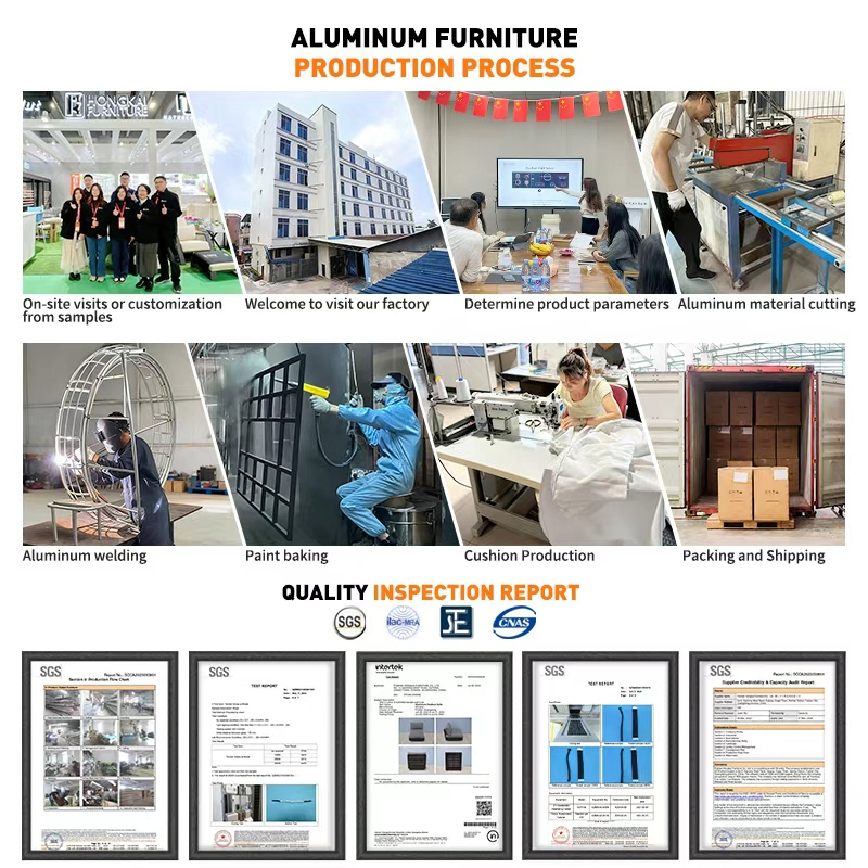 Modern Outdoor Aluminum Alloy Sofa Set Waterproof Garden Sofa Outdoor Furniture for Patio Apartment Courtyard &amp; Villa