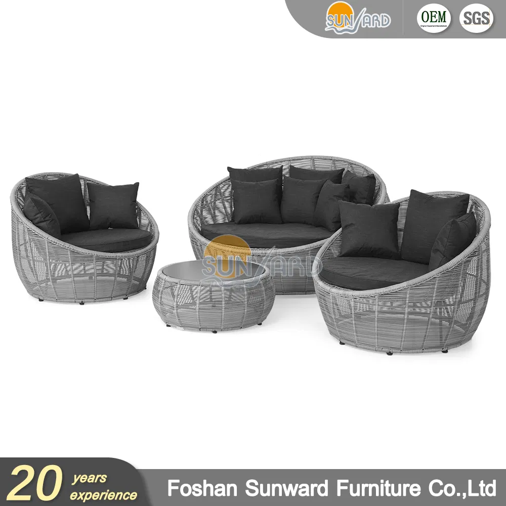 Luxury Outdoor Hotel Home Garden Living Room Patio Wicker Rattan Furniture Sofa