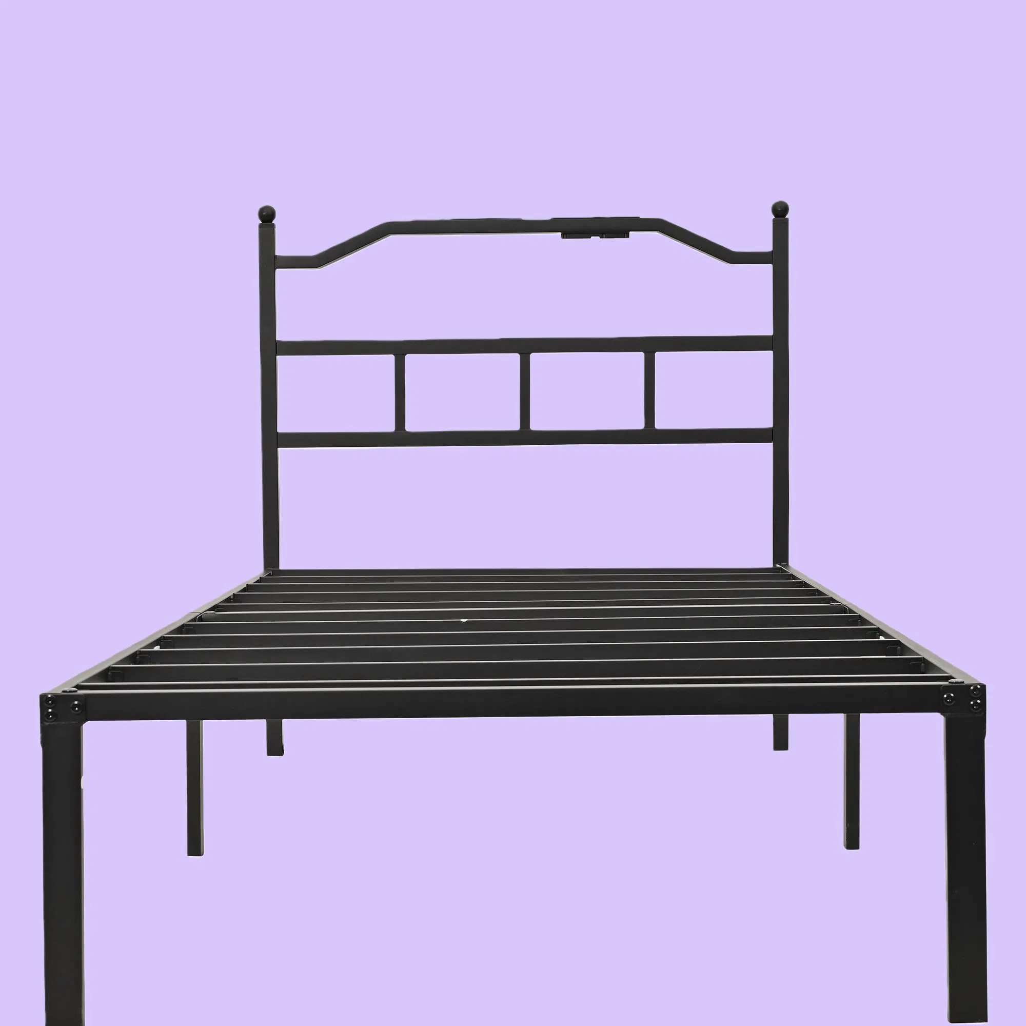Easy to Assemble Single Home Furniture Modern Bedroom Dormitory Iron Bed Frame