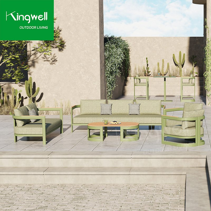 Wholesale Patio Aluminum Outdoor Furniture Garden Sofa with High Quality