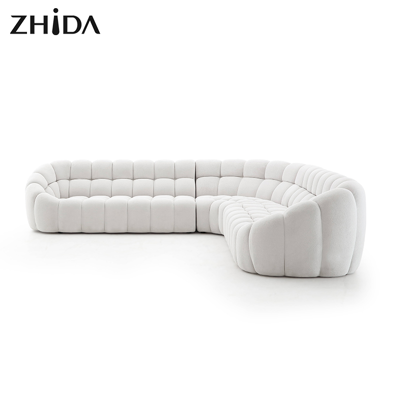 Living Room Furniture Linen Modular Sectional Sofa Sitting Room Sofa