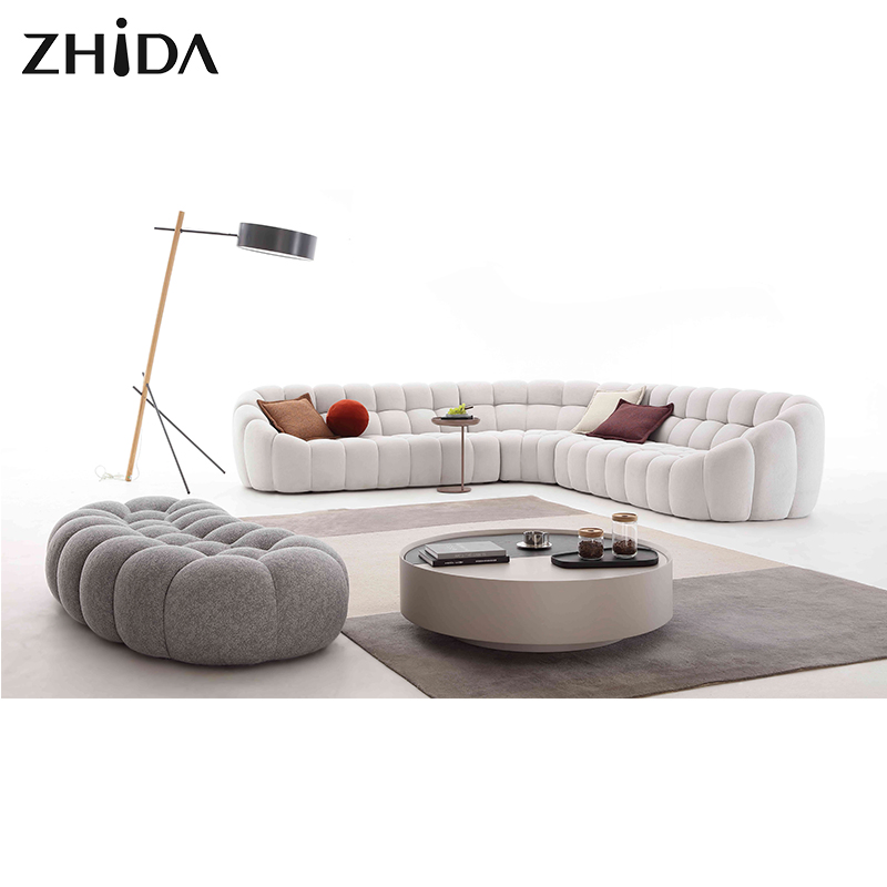 Living Room Furniture Linen Modular Sectional Sofa Sitting Room Sofa