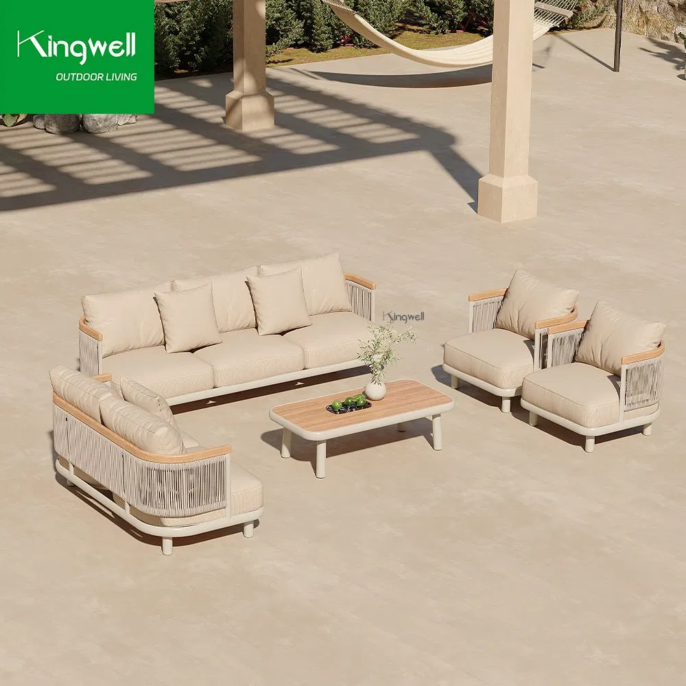 Customized Size Portable Aluminium Outdoor Patio Sofa Set Luxury Garden Furniture