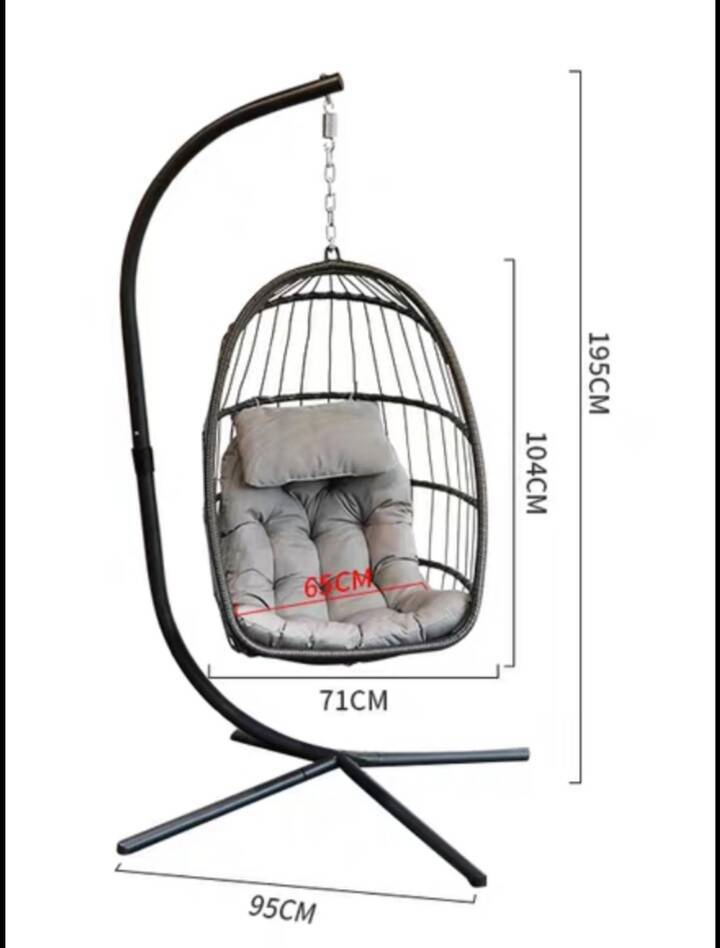 Home and Garden Swing Chair Rattan Double Swing Outdoor Furniture Hanging Chair