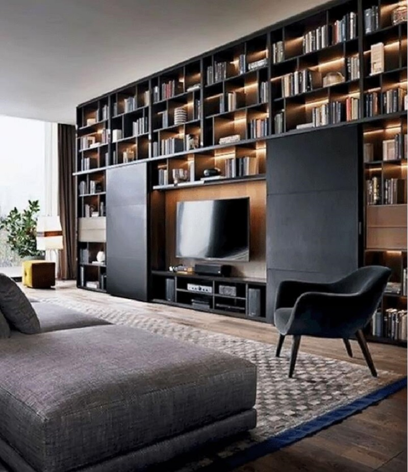 Luxury Modern Home Furniture Smart Wooden Wall Mounted Living Room TV Cabinet with Storage for Hotel and Apartment Use