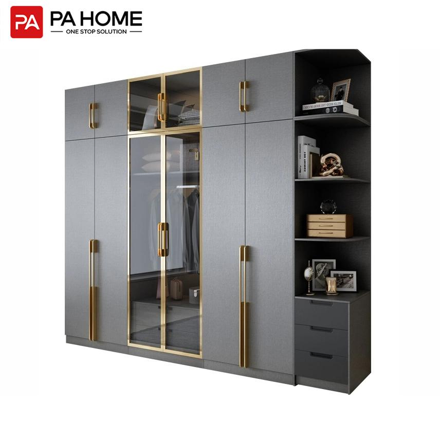 PA Wholesale Custom Bedroom Furniture Wooden Modular Modern Walk in Closet Design Bedroom Wardrobe