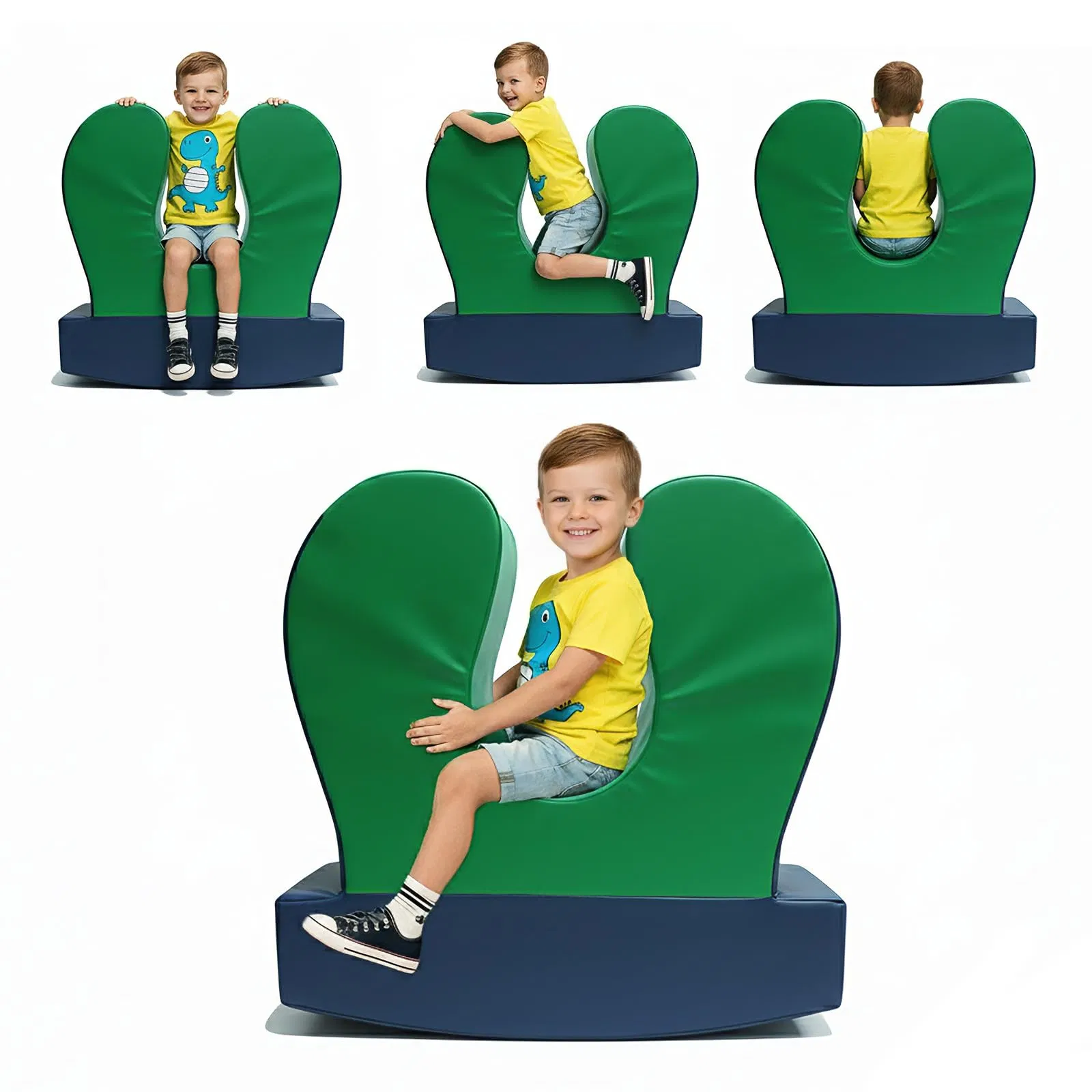 Sensory Chair for Kids Soft Foam Compression Rocking Chair with PU Cover