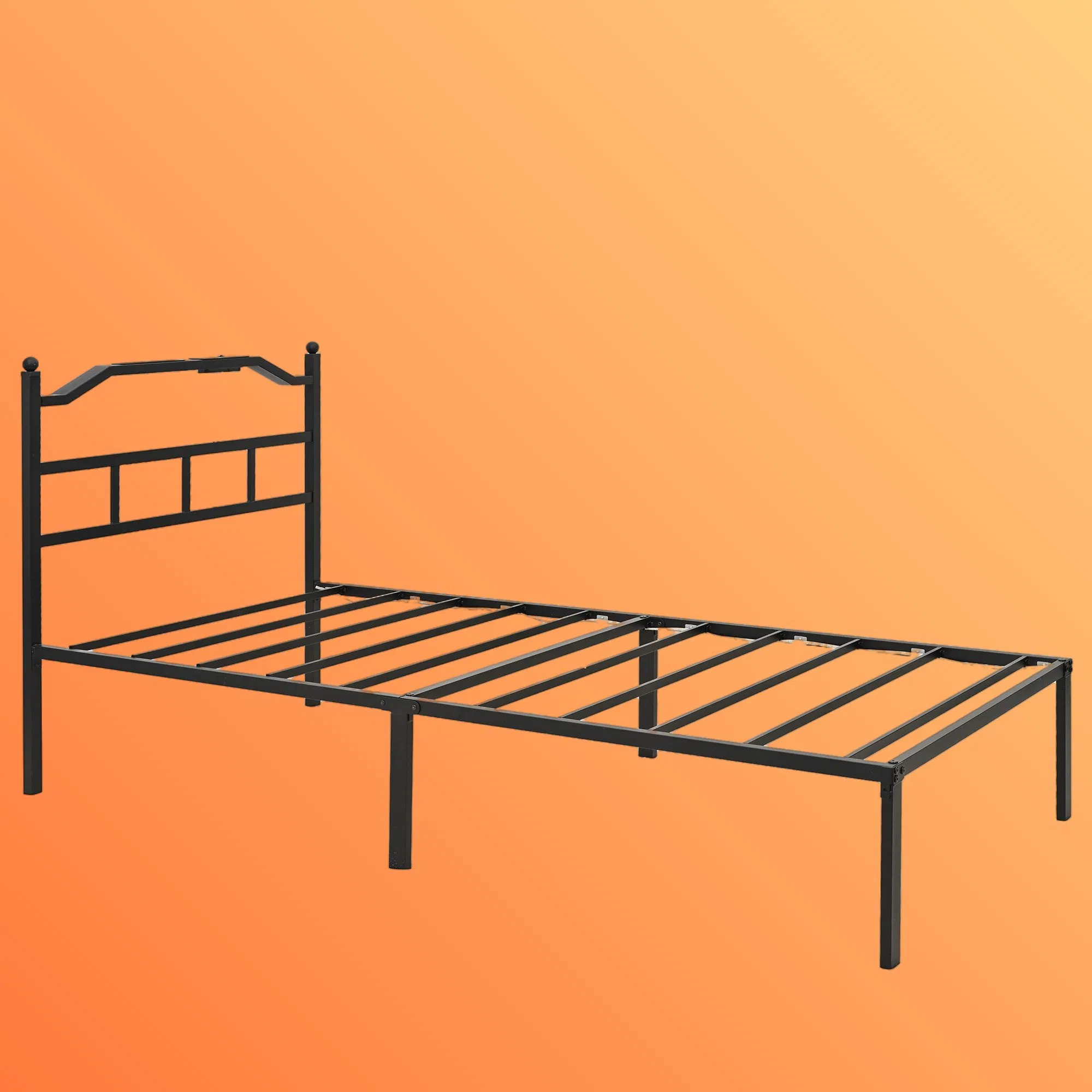 Easy to Assemble Single Home Furniture Modern Bedroom Dormitory Iron Bed Frame