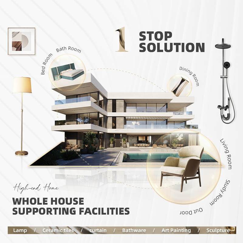 Luxury Furniture Customization Villa Atrium Living Room Sets Modern Sofa