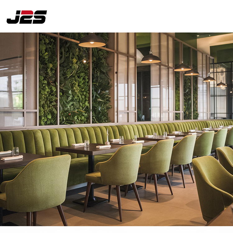 J2s Custom Modern Restaurant Furniture Set Coffee Shop with Wooden Cafe Table and Chairs Hotel and Bar Commercial Projects
