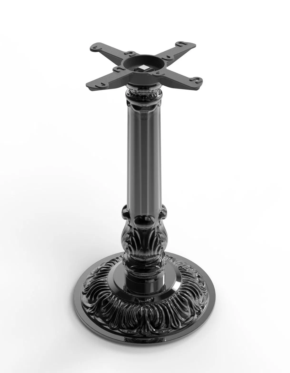 Black Cast Iron Dining Table Coffee Table Round Restaurant Furniture