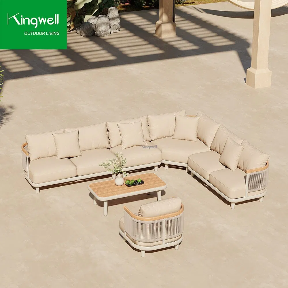 Customized Size Portable Aluminium Outdoor Patio Sofa Set Luxury Garden Furniture