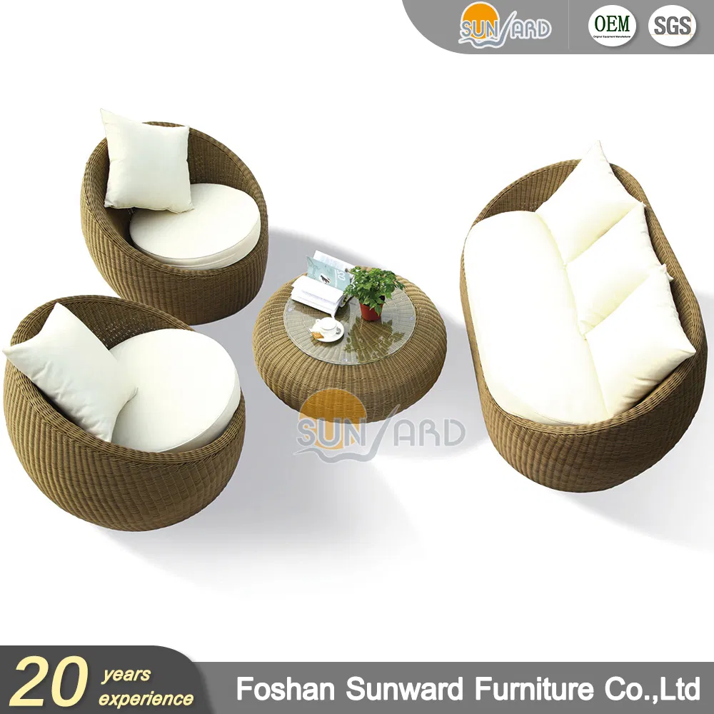 Luxury Outdoor Hotel Home Garden Living Room Patio Wicker Rattan Furniture Sofa