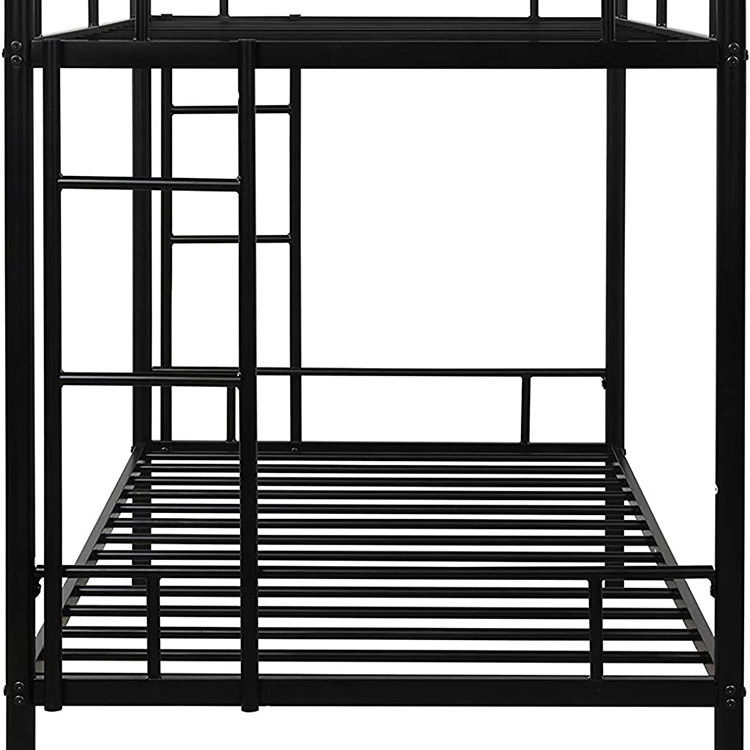 Factory Directly Wholesale Modern Apartment Furniture Double Person Firm Stainless Steel Metal Bunk Double Bed Frame with Storage for Hotel Schoold Dormitory