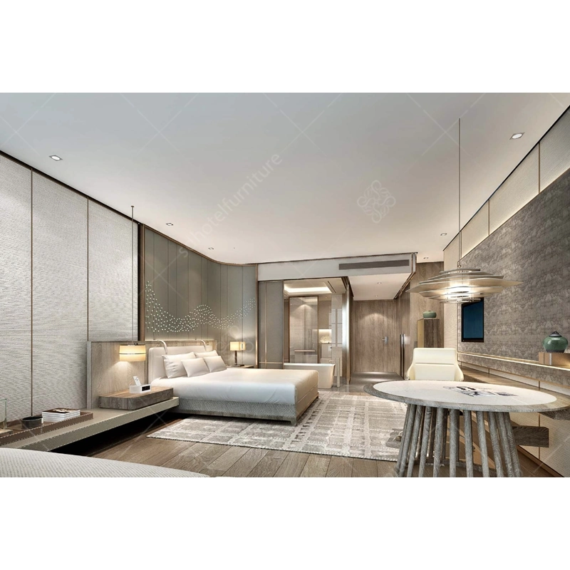 Custom Made Modern 5 Star Hotel Bedroom Guest Room Furniture Supplier for Villa, Resort, Apartment