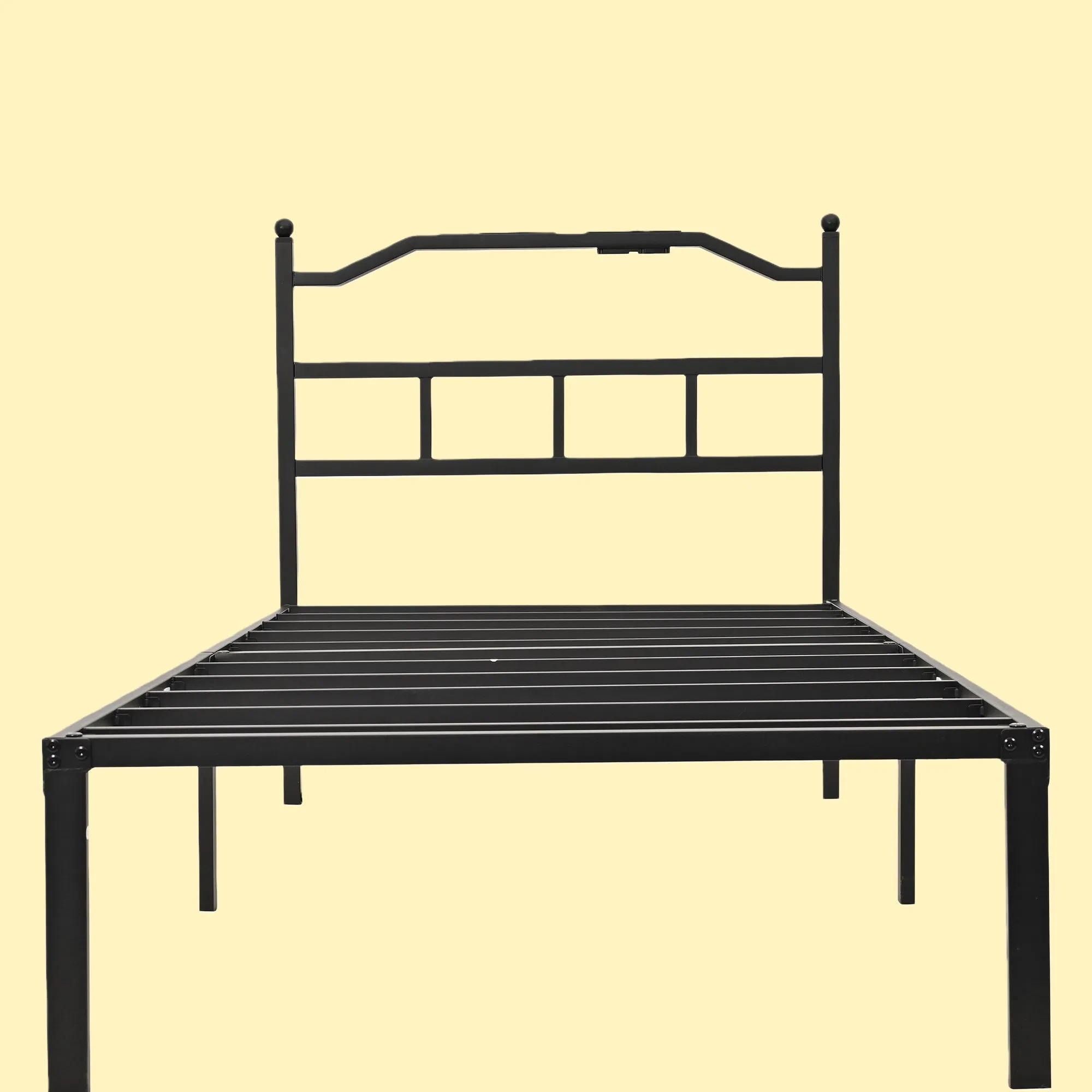 Easy to Assemble Single Home Furniture Modern Bedroom Dormitory Iron Bed Frame