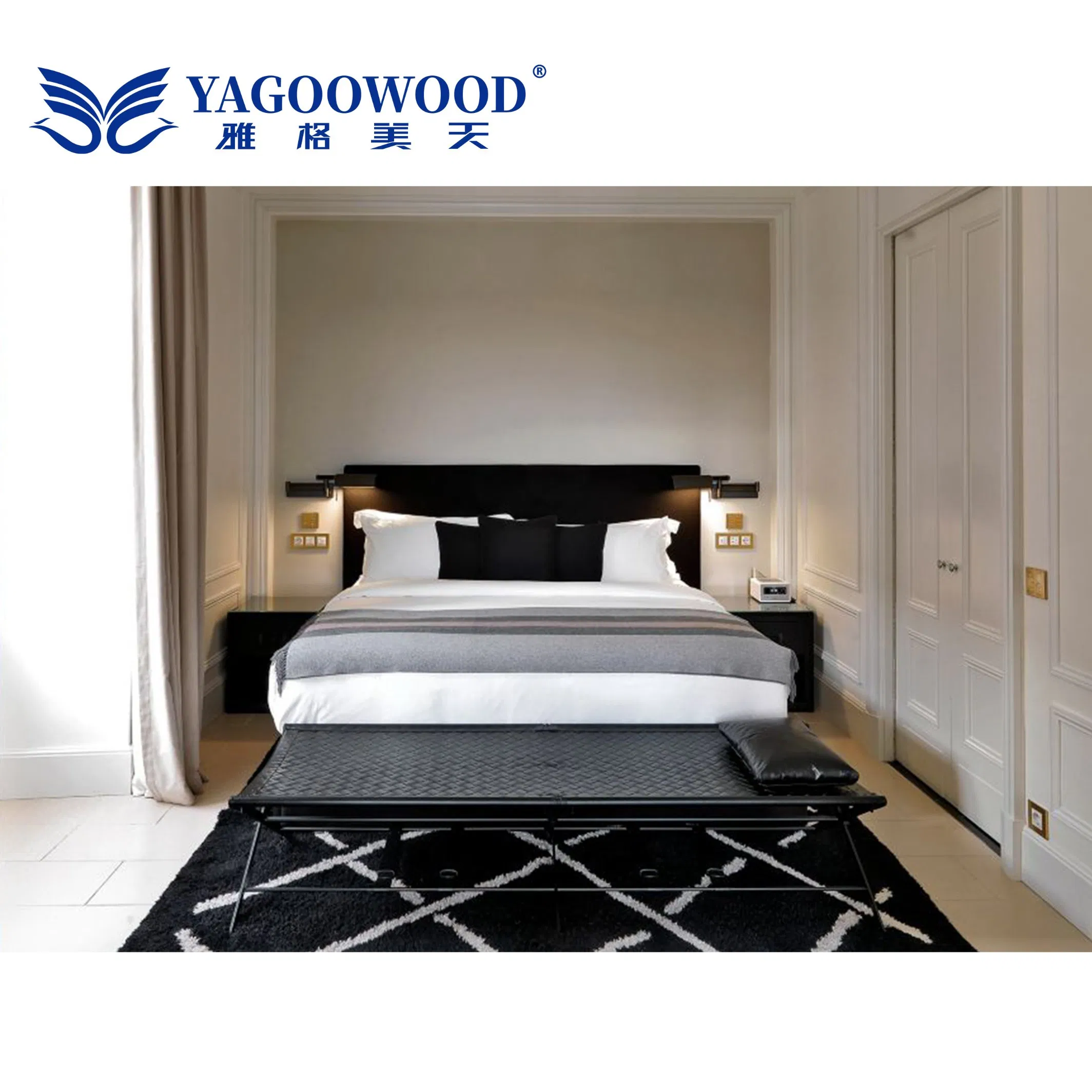 Hotel Furniture Modern Simple Custom Apartment Double Bed Room