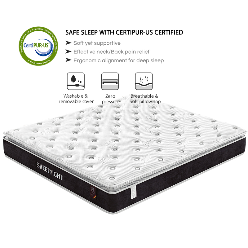 Wadded Natural Latex Mattress Hotel Compressed Memory Foam Bed Coil Bonnell Spring Mattress