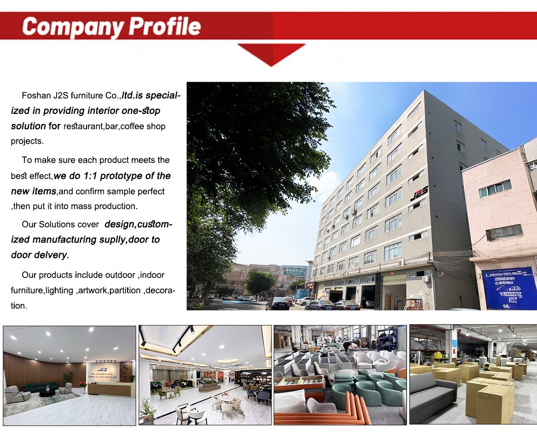 J2s Custom Modern Restaurant Furniture Set Coffee Shop with Wooden Cafe Table and Chairs Hotel and Bar Commercial Projects