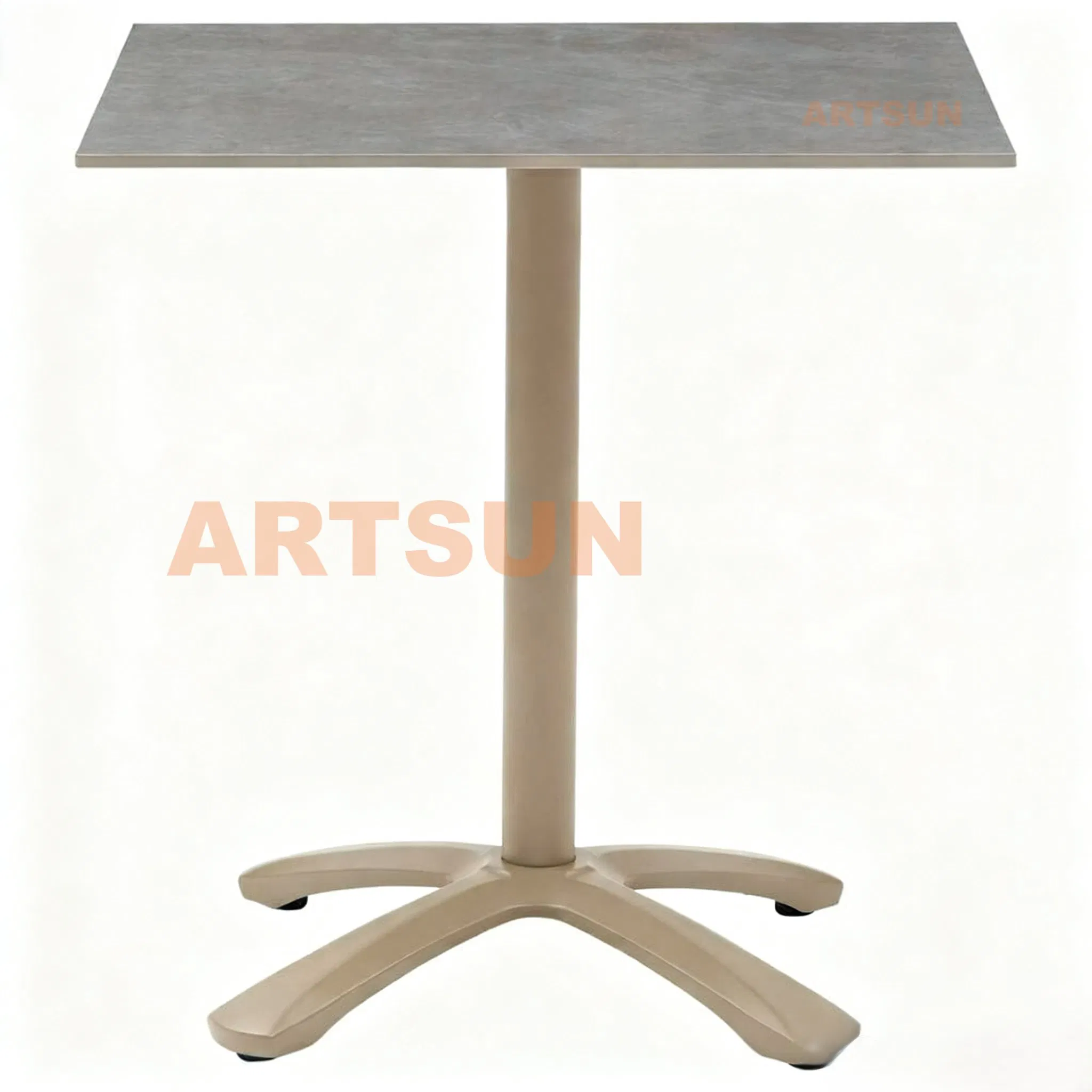 Guaranteed Modern Latest Design Durable Customized Home Outdoor Furniture Disassembled Weatherproof Patio Garden Restaurant Table with Marble Stone Top