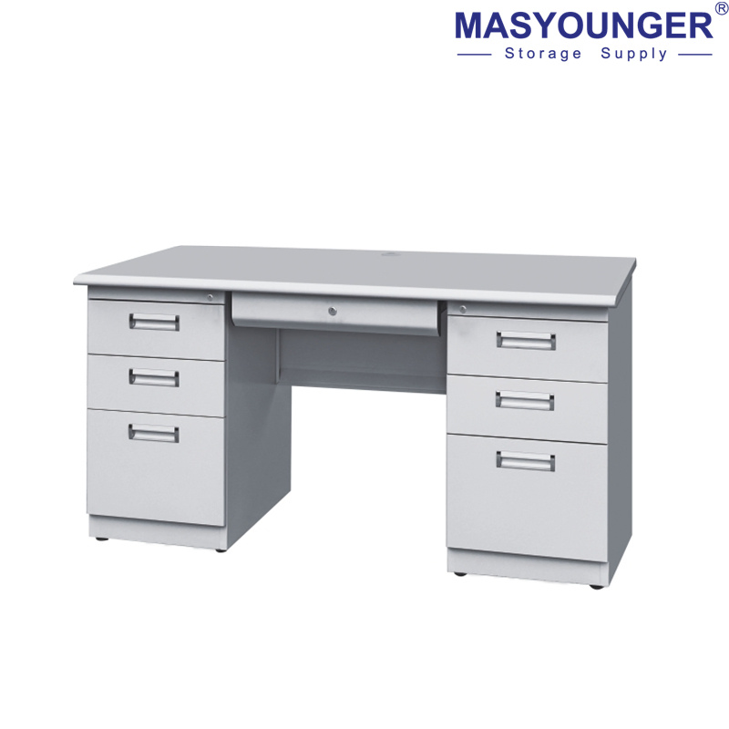 L Shape Metal Office Table Deak Metal Morden Office Furniture