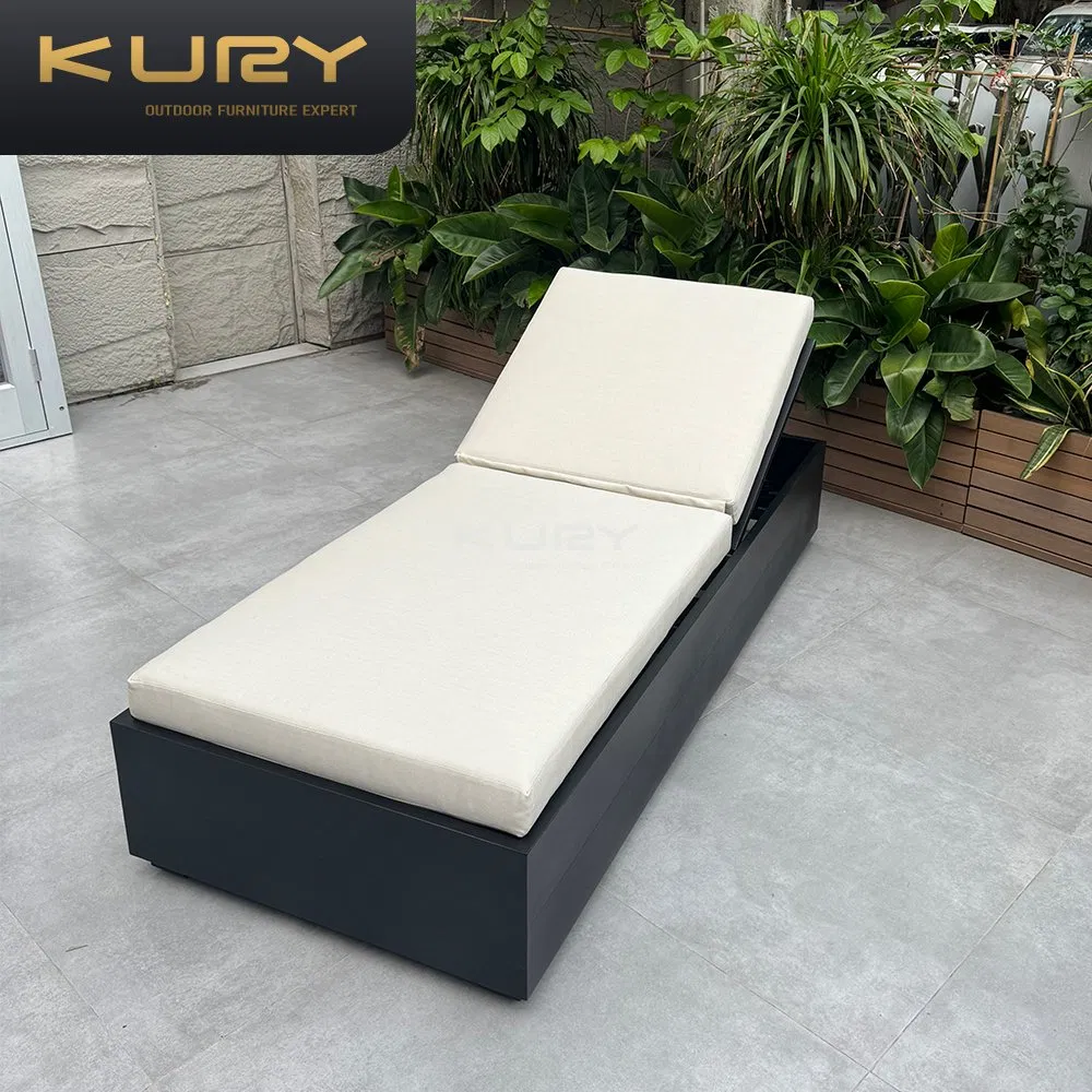 Pool Single Outdoor Camping Chaise Patio Garden Furniture Luxury Aluminum Sun Lounger
