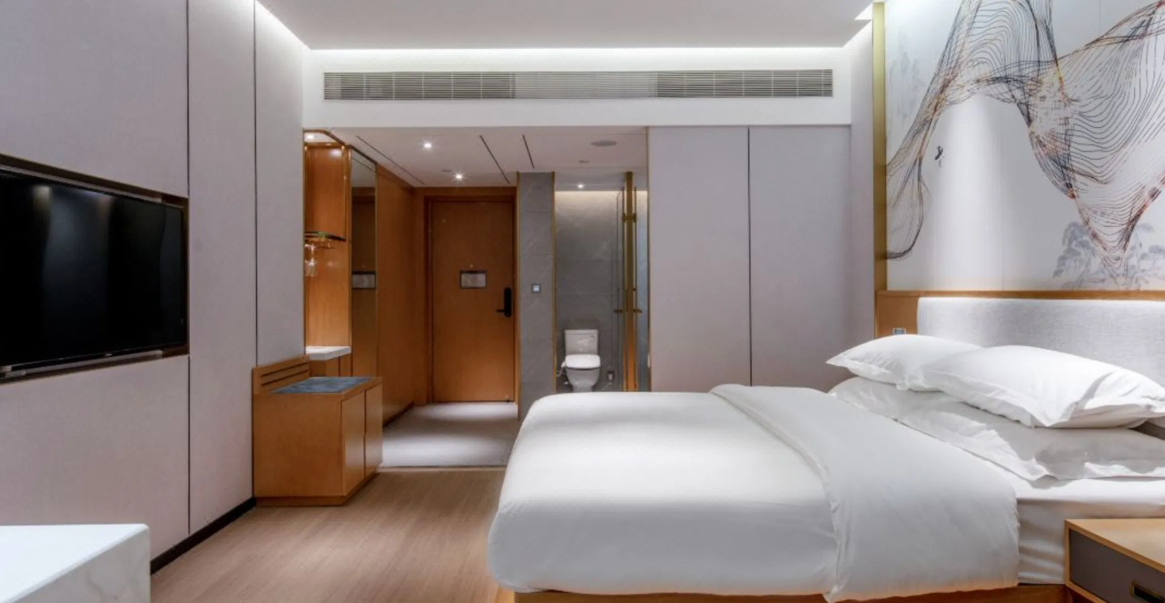 Modern Custom Bedroom Furniture Sets Double King Bed Luxury Hotel Furniture Bedroom for Hospitality Resort Villa Apartment