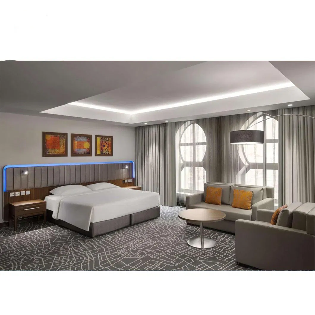 China Wholesale 5 Star Luxury Living Room Sofa Solid Wood Furniture Modern Bedroom Bed Wooden Hotel Furniture