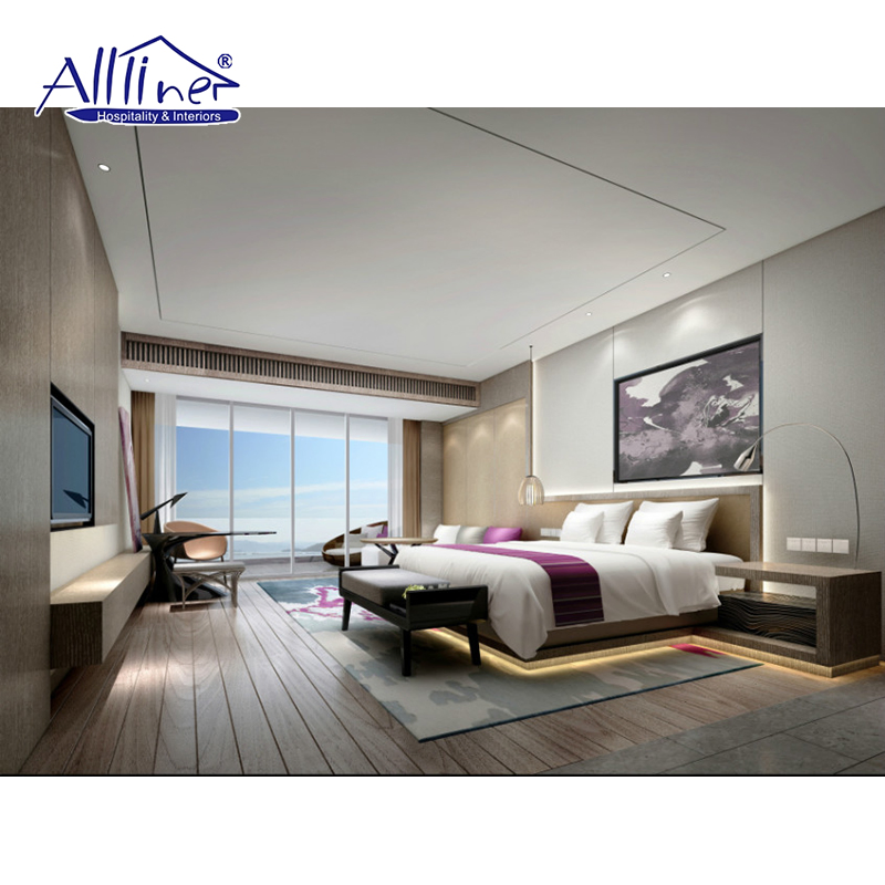 Chinese Foshan Factory Custom Wholesale Modern Luxury Commercial Star Hotel Bedroom Furniture