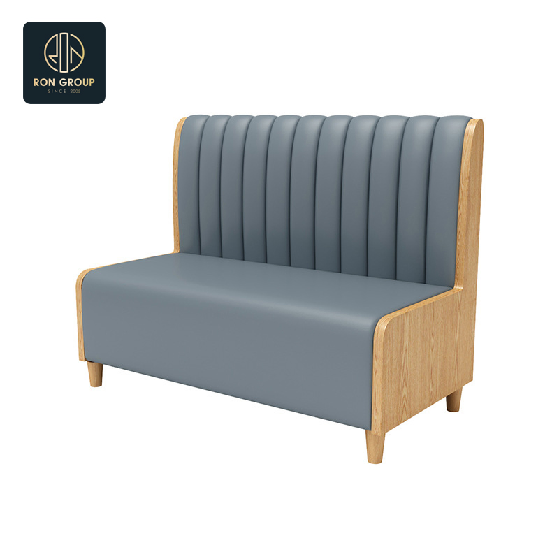 Hot Sales Modern Australian Fast Food Leather Bench Booth Seating Coffee Shop Wood Table and Chair Commercial Restaurant Furniture for Restaurant