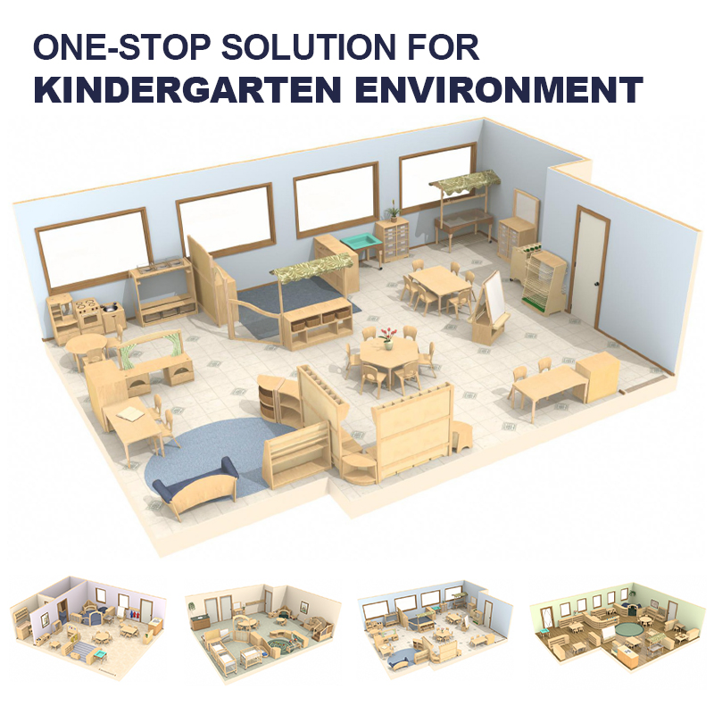 Kids Role-Playing Daycare Modern Furniture Kindergarten Set Montessori Wooden Toys Furniture Children's Rooms