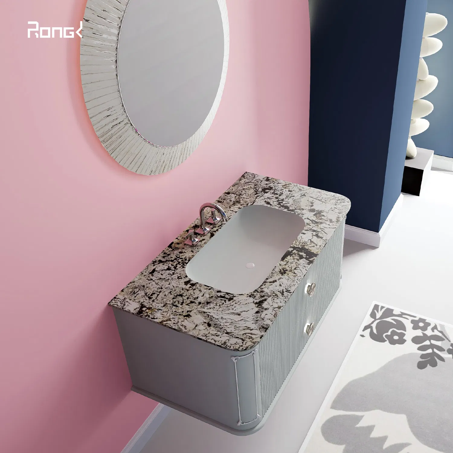 Smart Waterproof Furniture: Modern Wooden Ensemble Set for Elegant Bathrooms