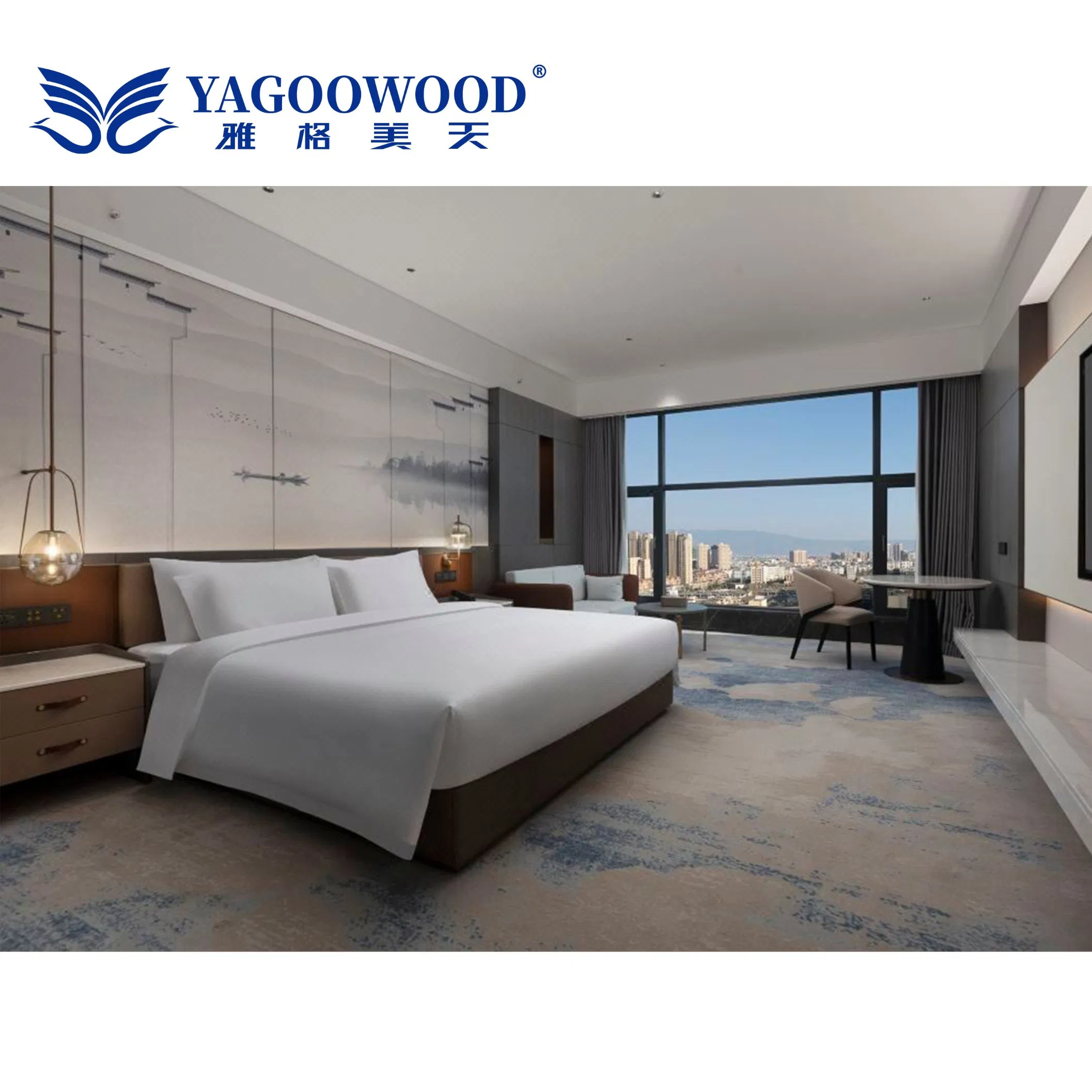 5 Star Luxury Customized Wooden Commercial Hotel Apartment Bedroom Furniture