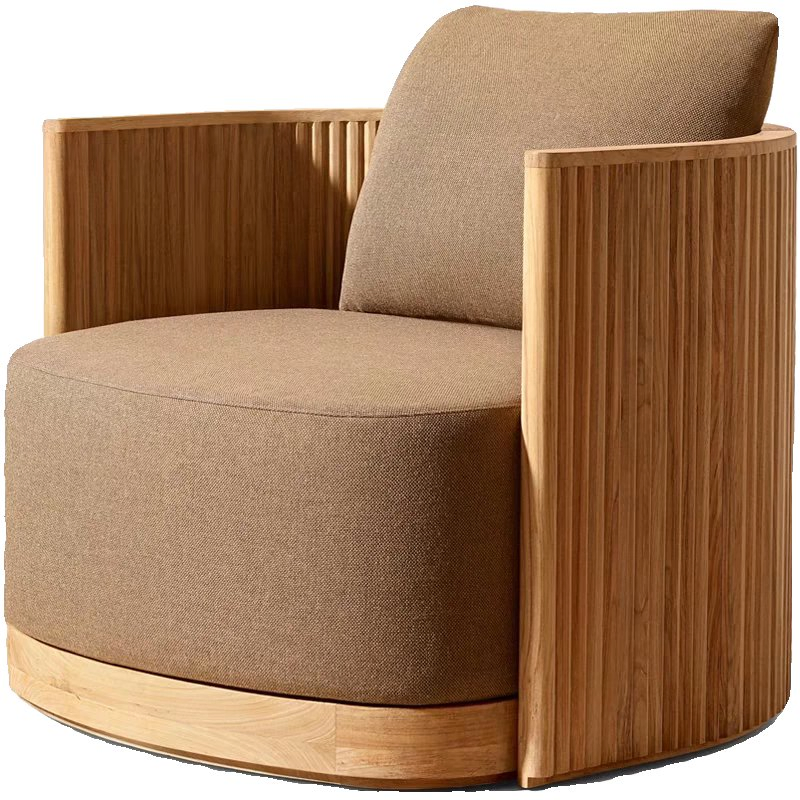 Modern Luxury Hotel Home Teak Wood Dining Garden Patio Sofa Chair and Table Set Outdoor Furniture