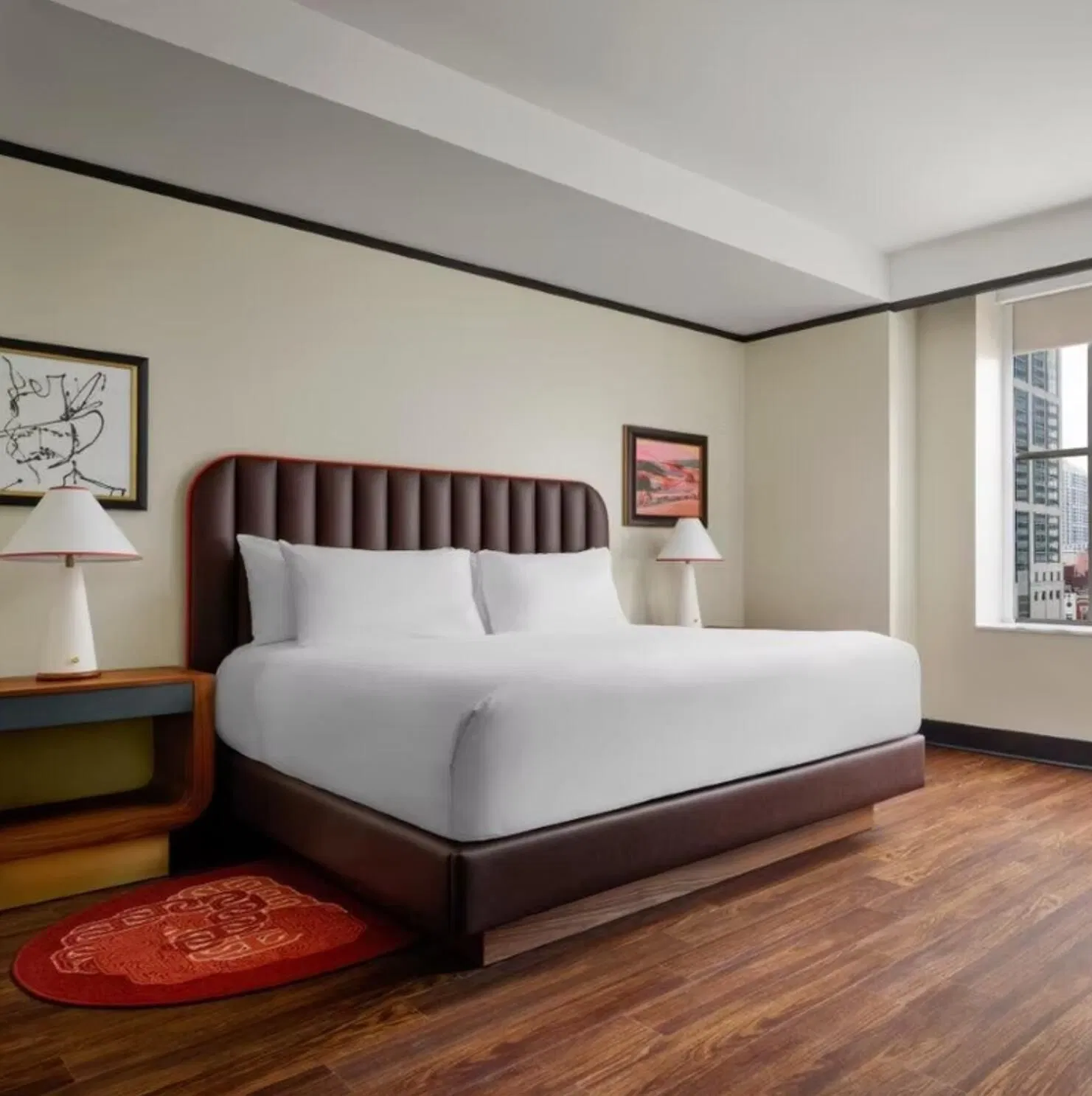 Modern Design Luxury Custom Made Wooden Hotel Bedroom Furniture for 5-Star Hotel