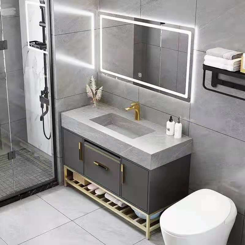 MDF OEM Melamine Wood Smart Mirror Glass Bathroom Hotel Furniture
