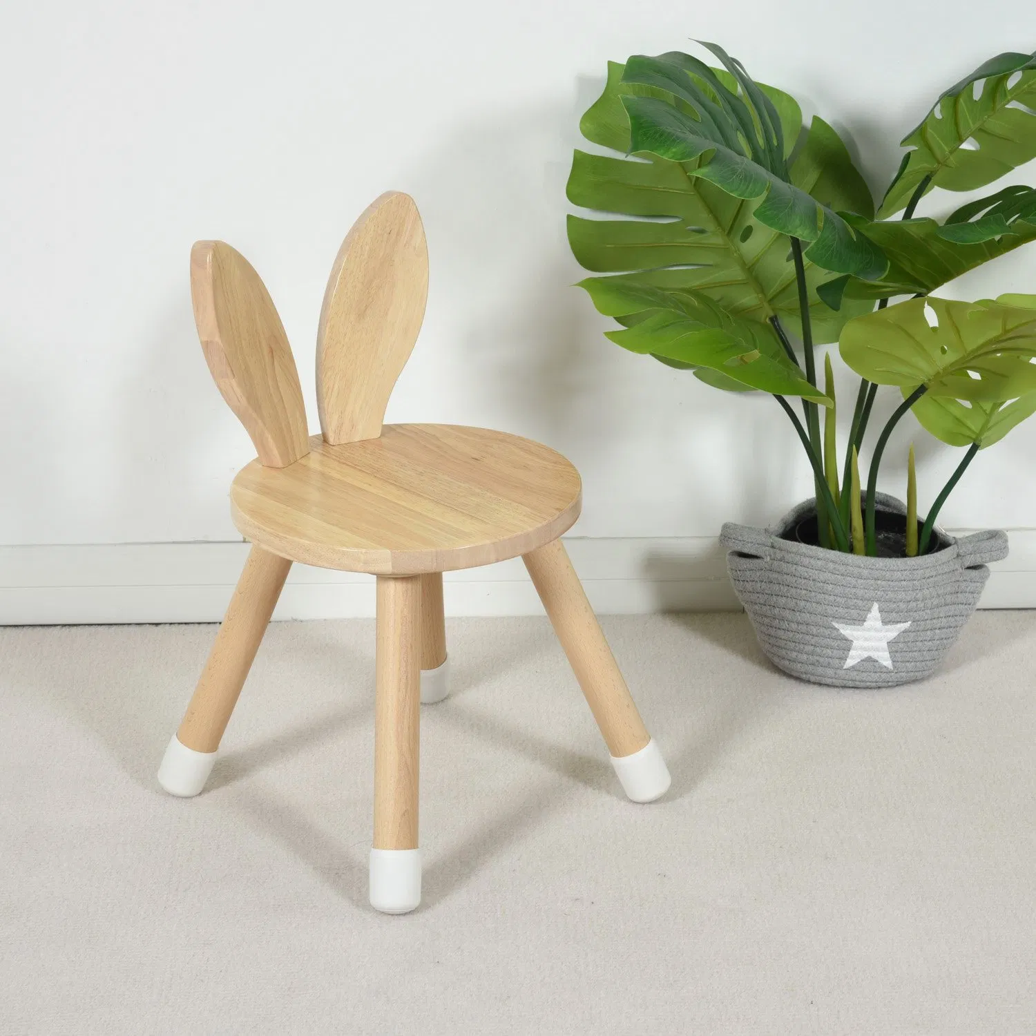 Stylish Kids Wood Furniture Set with Safe Rabbit Chair for Any Room