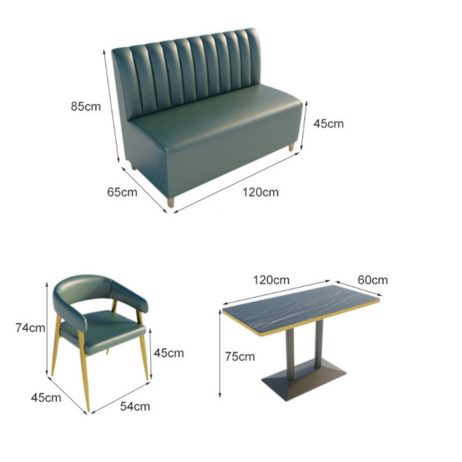 Cafeteria Booth Seating Sofa Cafe Table and Chair Dining Restaurant Furniture