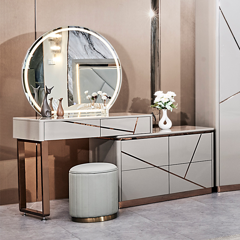 Modern Luxury Apartment House Wood King Size Double Bed Room Set Home Storage MDF Wooden Full Set Bedroom Furniture